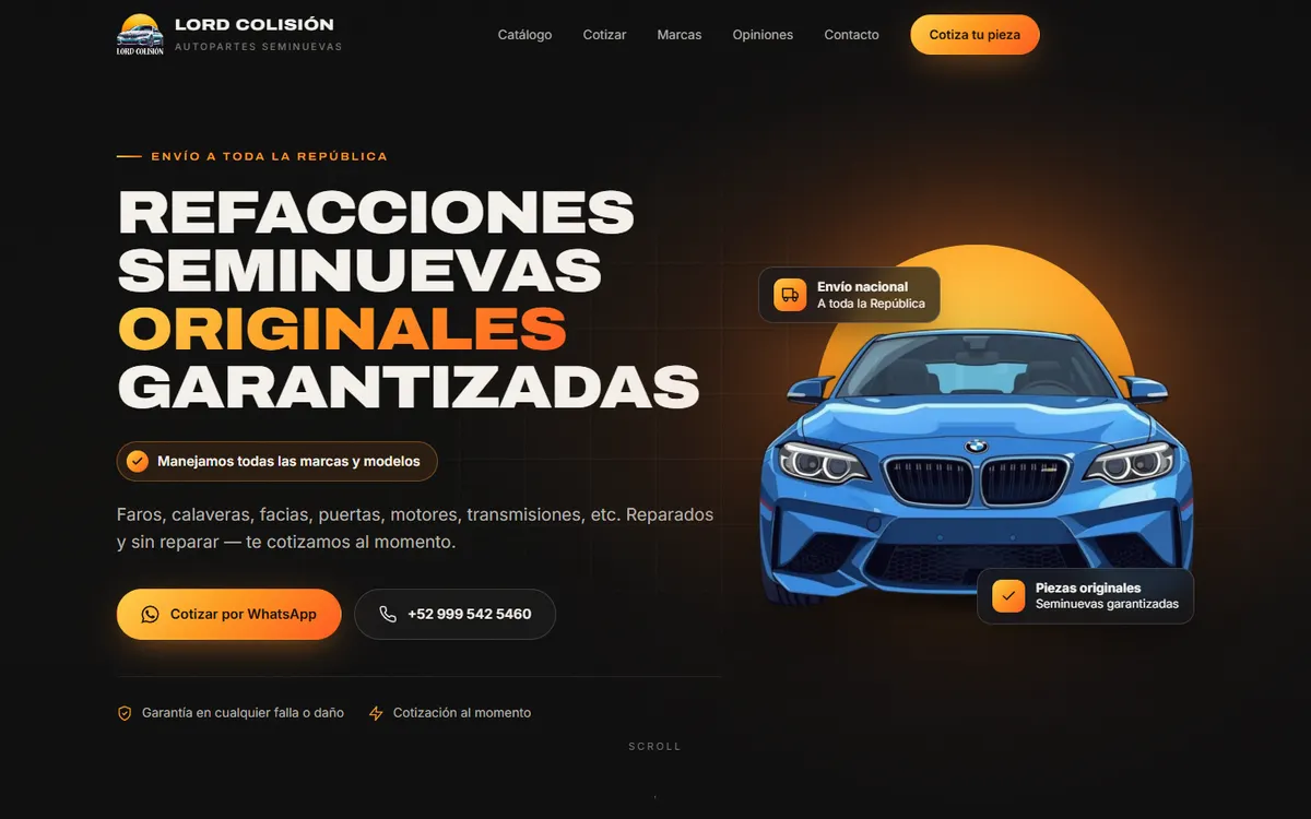 Página de inicio de Lord Colisión